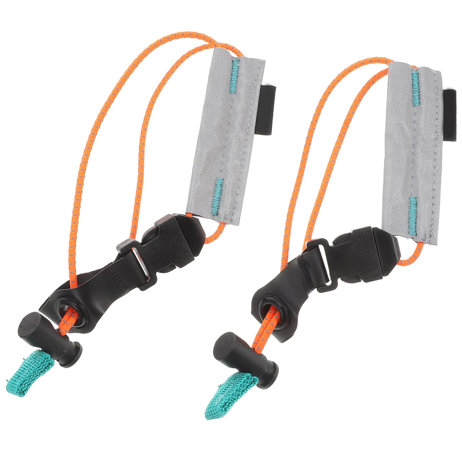 

2 Pcs Reflective Trousers Belt Adjustable Leg Straps Bike Bicycle Pant Camping Belts Plastic Boots Elastic Night Run