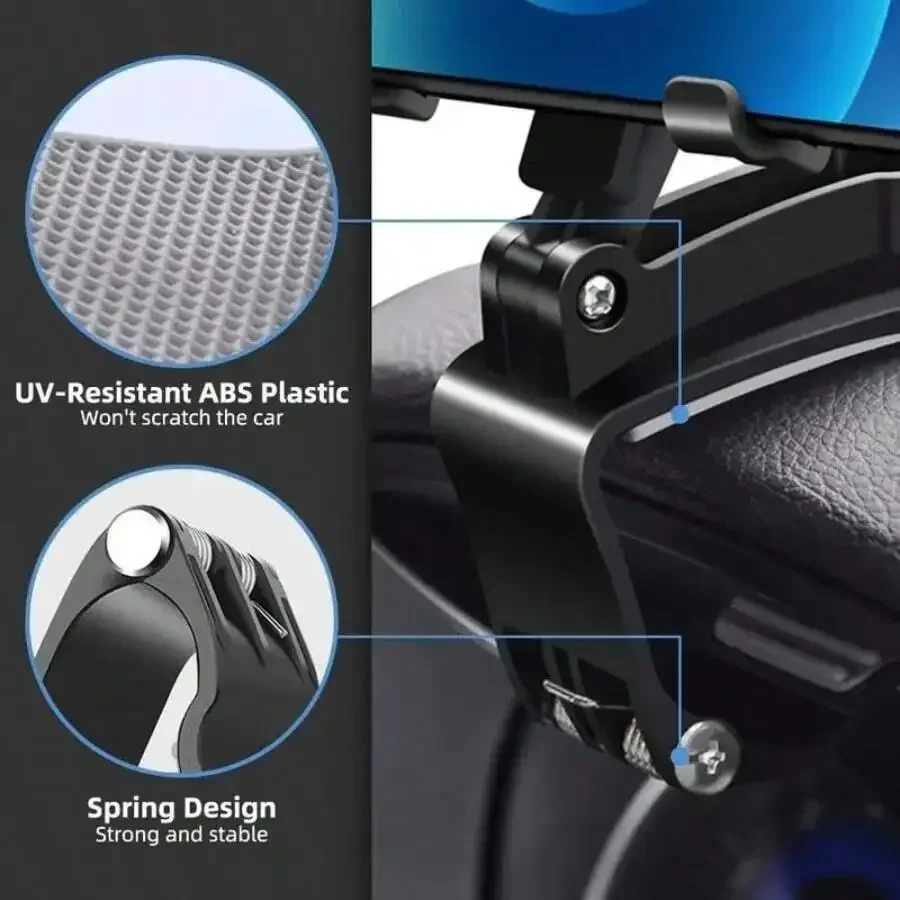 

Universal Car Phone Holder Mount 360 Degree Rotation Dashboard Rearview Mirror Sun Visor Mount