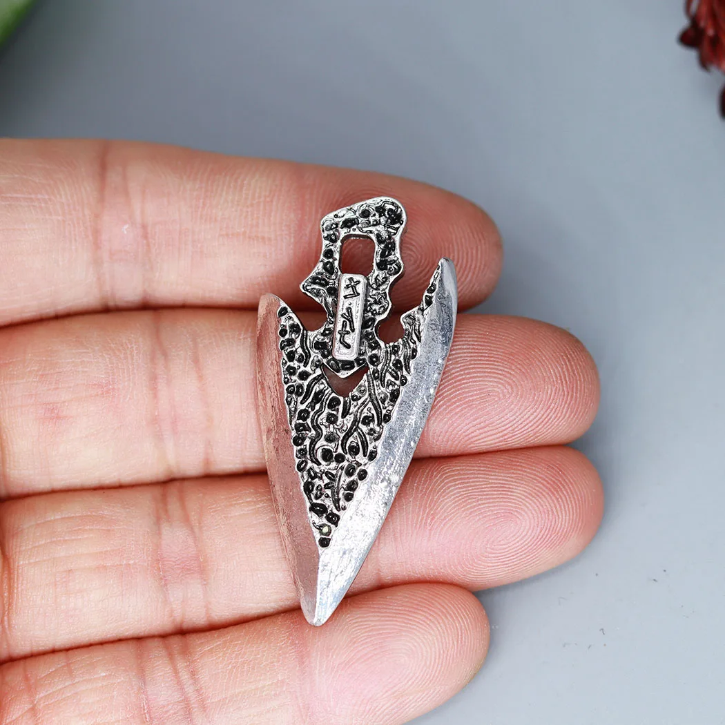 2Pcs/lot Indian Arrowhead Dagger Pendant For DIY Jewelry Making Necklace Keychains Men Charms Viking Slavic Crafts