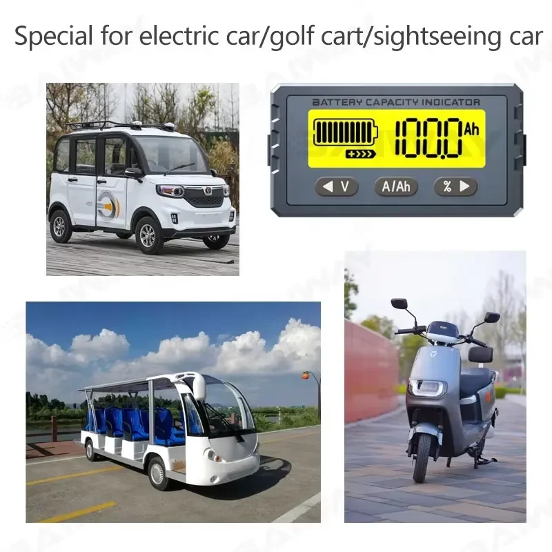 80V 50A High Precision Battery Monitor Level Indicator Capacity Tester Digital Display for Lithium Lead Acid Car Marine RV view 3