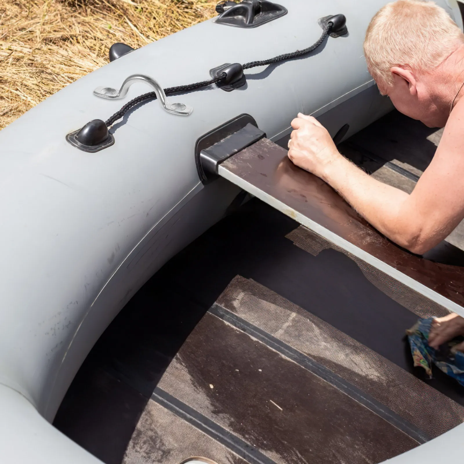 

Набор из 8 прочных ручек для каяка из нержавеющей стали, устойчивых к ржавчине, с крепежными кольцами для палубы лодки, металлические фиксирующие кольца для морского применения