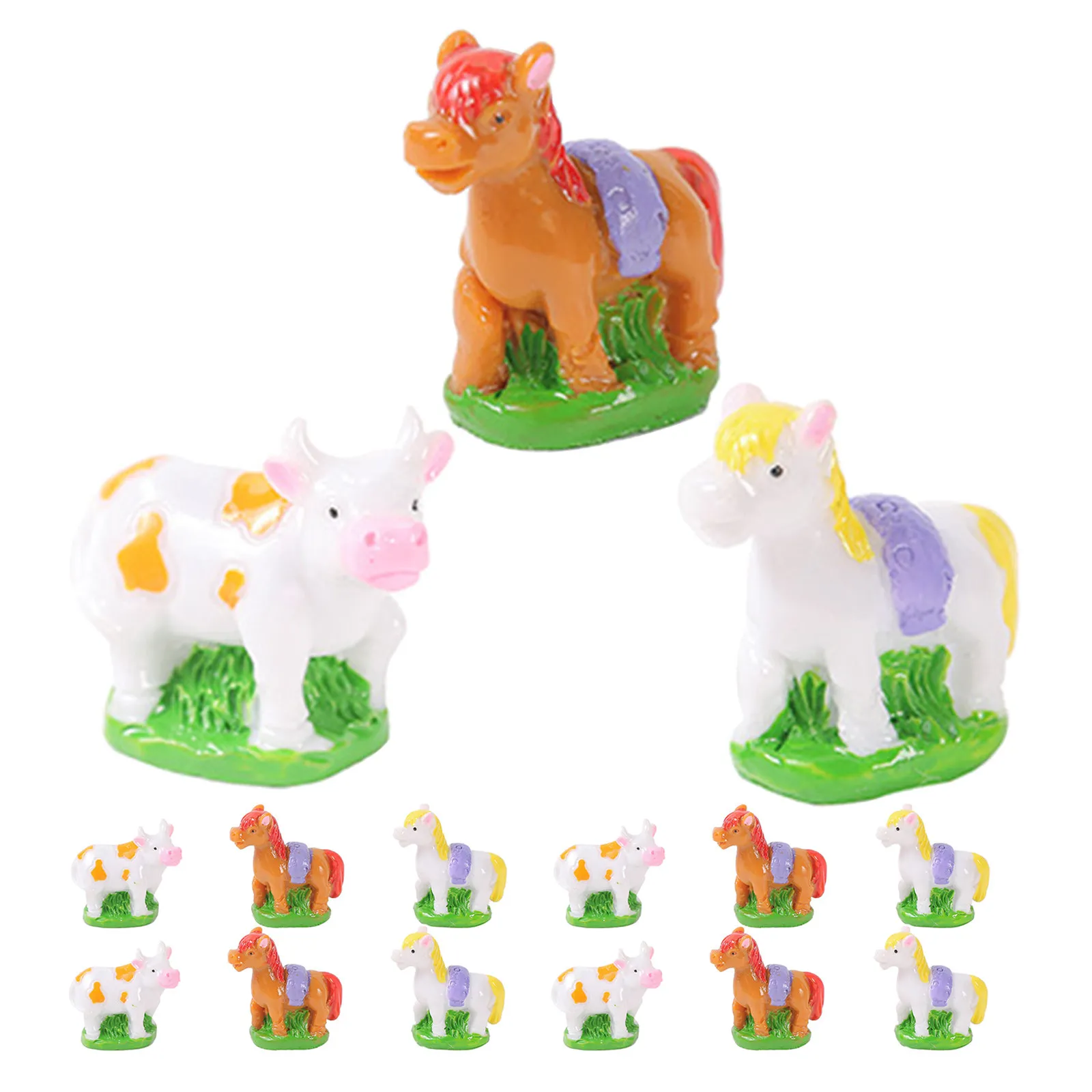 15 pcs Realistic Dinosaur Home Decoration Animal Kids Educational Halloween Christmas New Year Animal Mini Resin Figures Farm