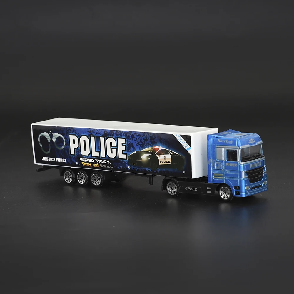 Modèle de véhicule de transport de simulation, échelle HO 1:87, non lumineux, camion conteneur l'inventaire, alliage, plastique, voitures, jouets pour diorama, 4 pièces