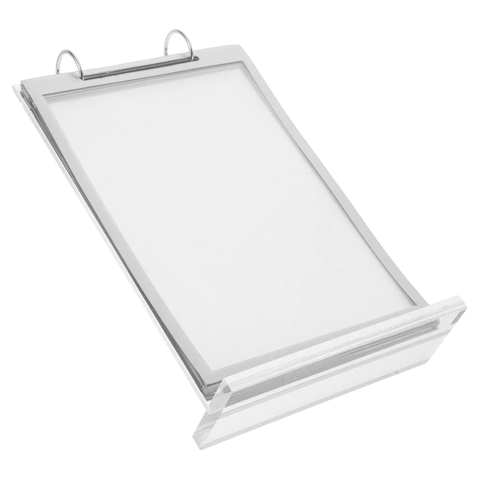 

Page Turning Card Display Stand Flip Sign Holder for Desk Freestanding Menu Commercial The Desktop Iron