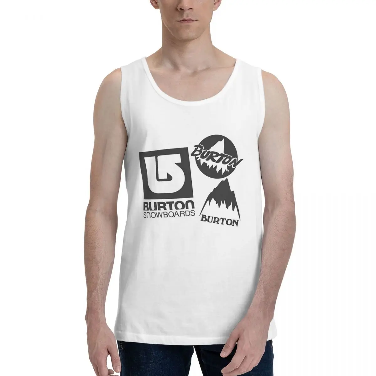 Burton Snowboard Sportive Sudadera 100% algodón para hombre, chaleco, ropa sin mangas, camisetas, camisetas sin mangas para hombre, camiseta