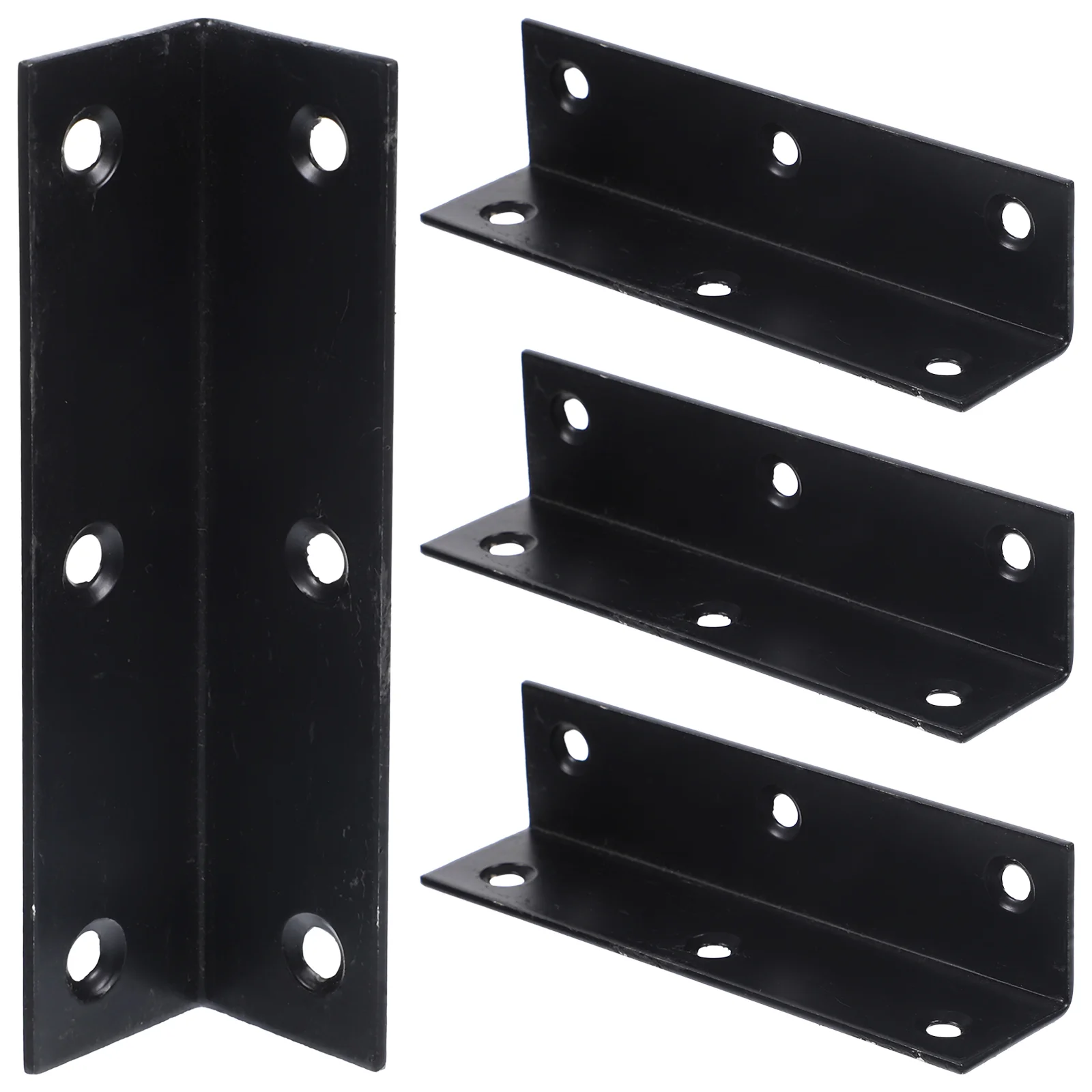 

4 Pcs Stainless Steel L-shaped Right-angle Bracket Combination 90-degree Fastener Metal Brackets Iron Cabinet Shelf