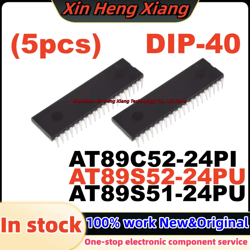 (5pcs) AT89S52-24PI AT89S52-24PU AT89S52 AT89C52-24PU AT89C52-24PI AT89C52 AT89S51-24PU DIP-40