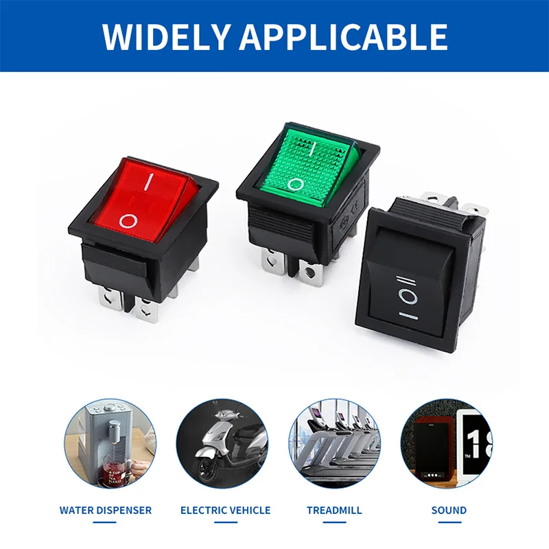 KCD1 2pin 3Pin 4Pin 6Pin tilting shipshape Snap-in ON/OFF Rocker Switch