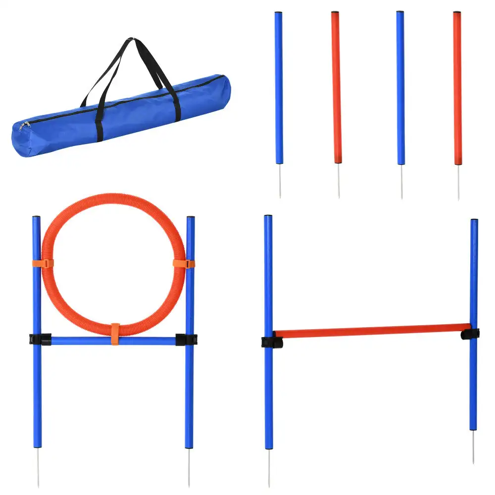 

PawHut Dog Agility Training Equipment with Easy 3-Piece Set, Dog Obstacle Course for Backyards of Small Size, Includes Dog Hurdl