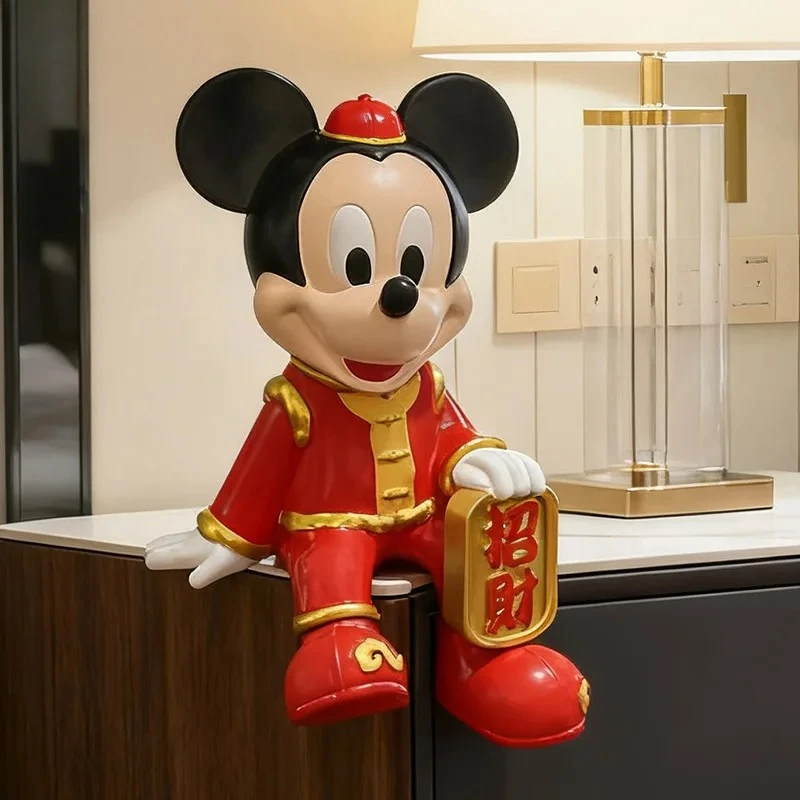 

Disney Lucky Money Mickey Mouse Statue | Seated Figurine for Home Bar, TV Console, Desk & Entryway Decor