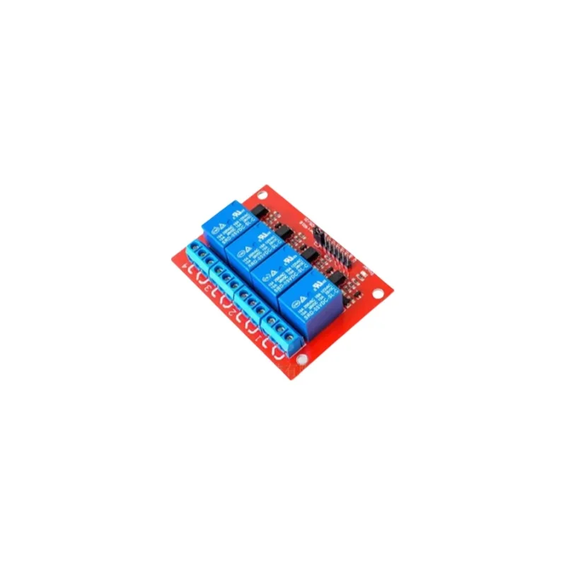

Red Board 4-Channel 5V 12V 24V Relay Module With Optocoupler Isolation For High And Low Level Triggering Of Relay Expansion Boar