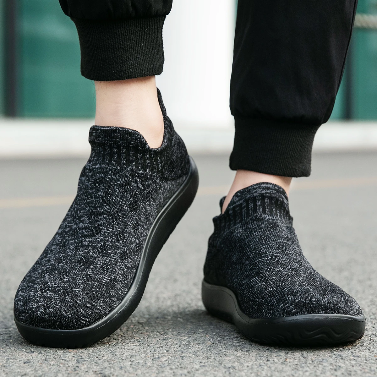 

Мужская обувь, широкая обувь для ходьбы босиком, мужские лоферы, дышащие легкие повседневные туфли без шнуровки, кроссовки для прогулок и спортзала, размер 39-46