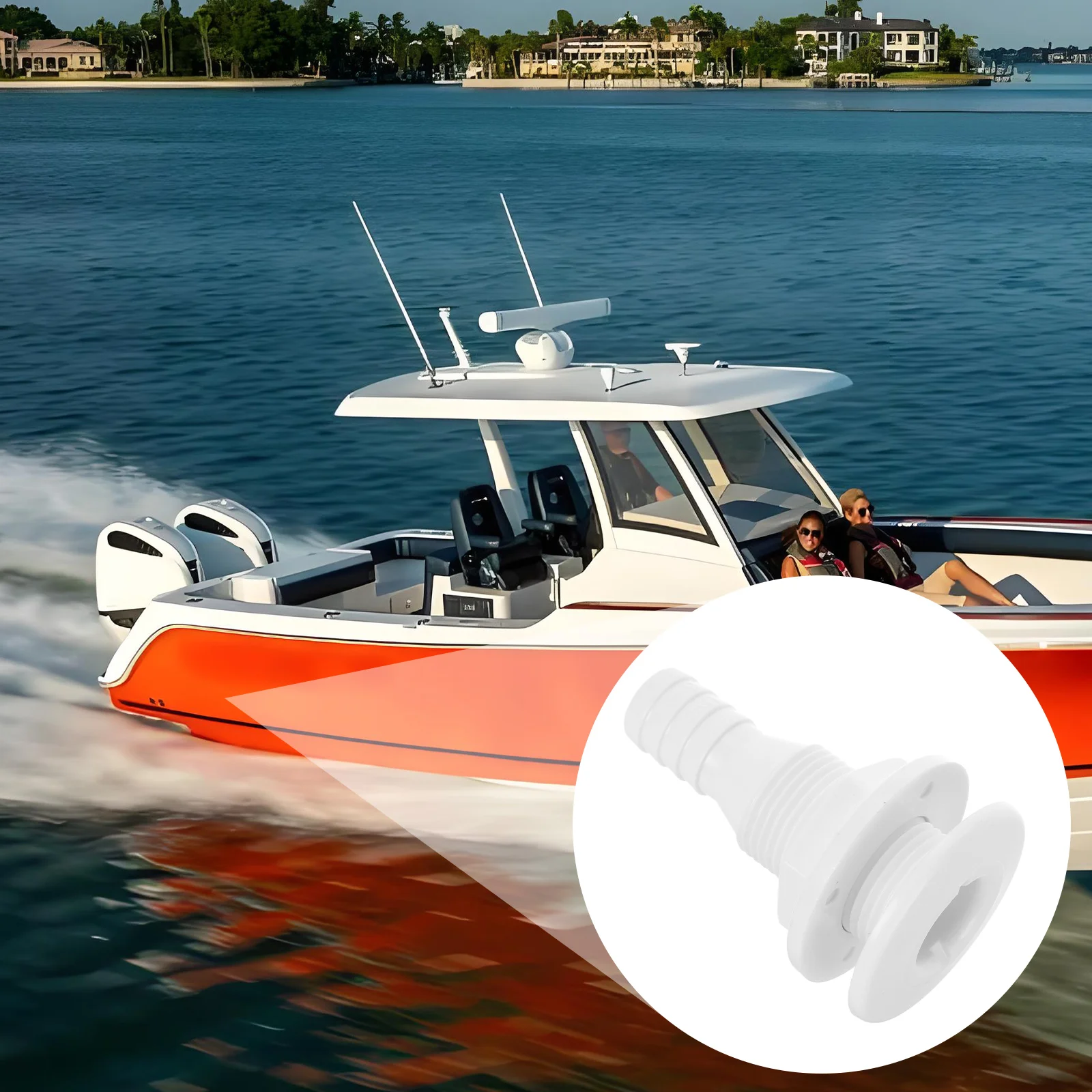 

Bilge Drain Deck Boat Plumbing Scrubber Plug Yacht Side Drain​ Water Fitting Flush Vent