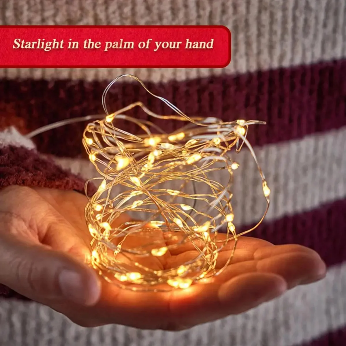 Capteur de son de Noël bricolage avec guirxiété LED, lumières décoratives, haut-parleur de musique de Noël pour la fête, décoration d'arbre de Noël, blanc chaud