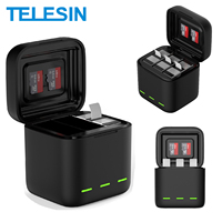 TELESIN Portable Battery Charger 3 Slots Fast Charging for GoPro Hero 13 Battery GoPro Hero 13 Black Action Camera Accessories