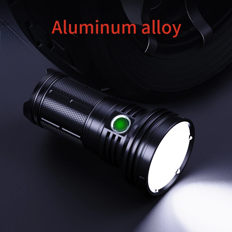 10400mah Most Powerful Flashlight 45000LM Power Bank TYPE-C Rechargeable LED Strong Light Multitool Tacical Torch for Hunting