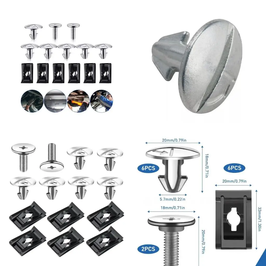  Lower Engine Cover Bolt Pin Screws Metal Bolt Screw Clips for 90674TY2A01