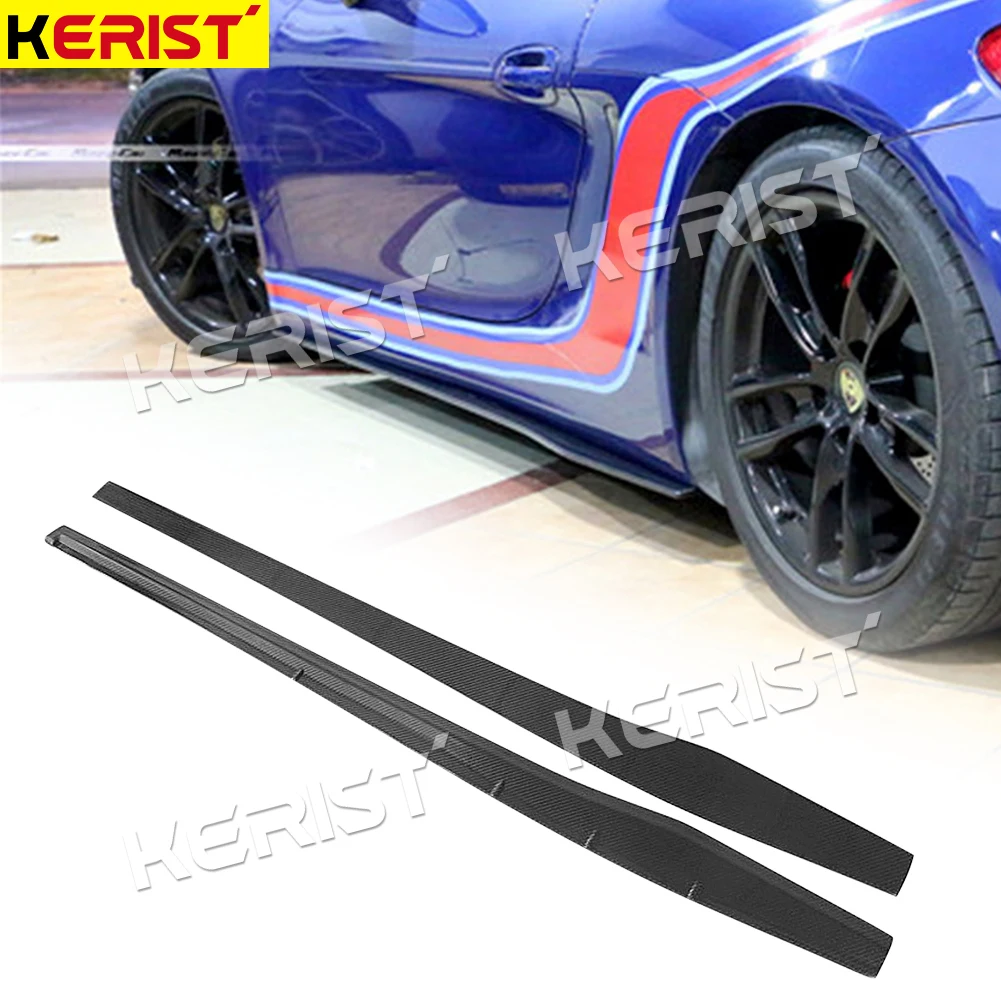 carbon fiber  side skirt Bumper Splitter Apron for porsche 981 2013-2015 Car Styling