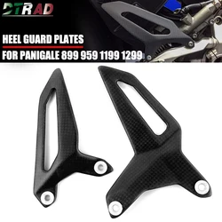New For DUCATI Panigale V2 899 959 1199 1299 Carbon Fiber Accessories Motorcycle Heel Guard Plates Protector Rearsets Foot Wings