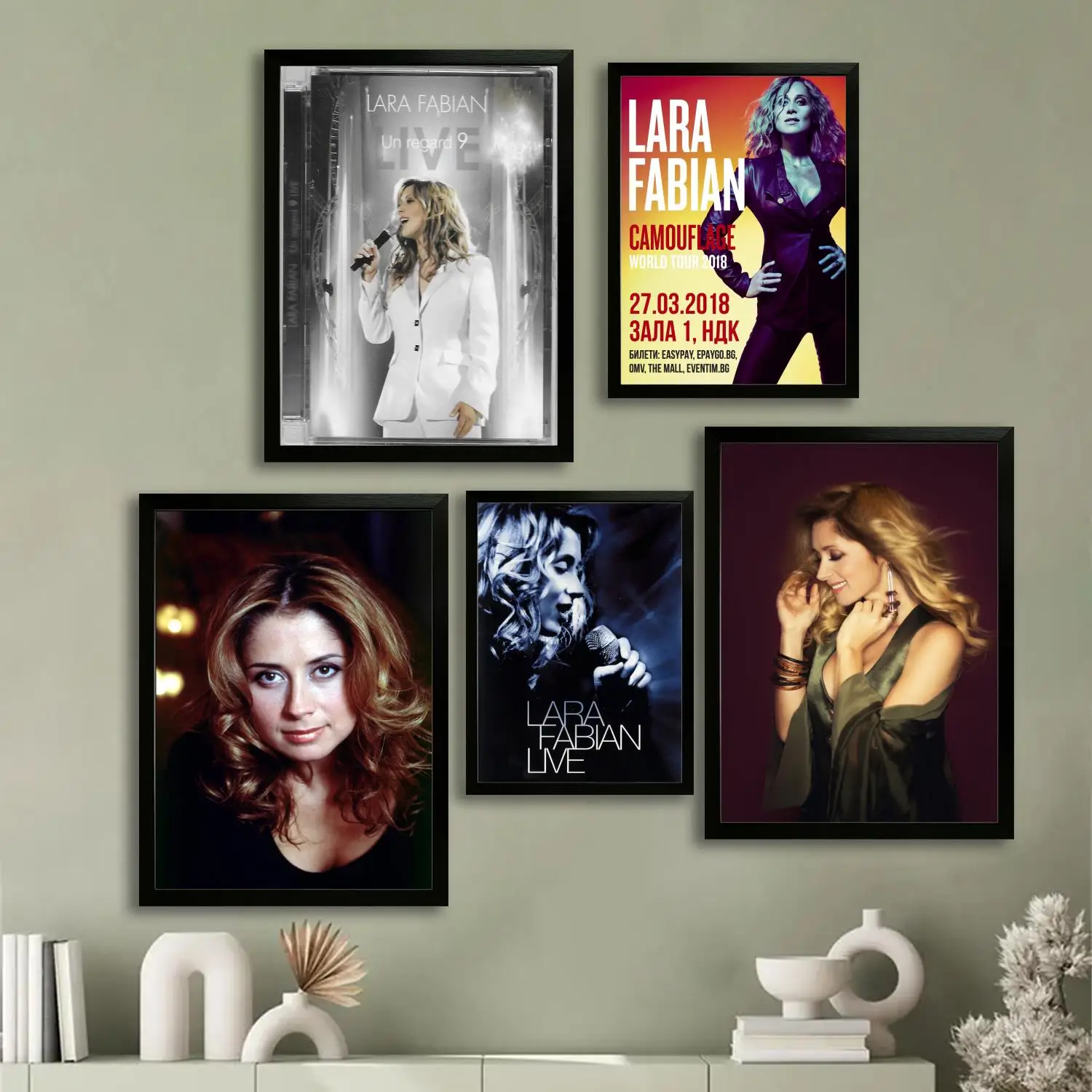 ملصق فني من القماش Lara Fabian، لوحة فنية جدارية، طباعة صور، عائلة حديثة، ديكور غرفة النوم، ملصقات، لوحة زخرفية