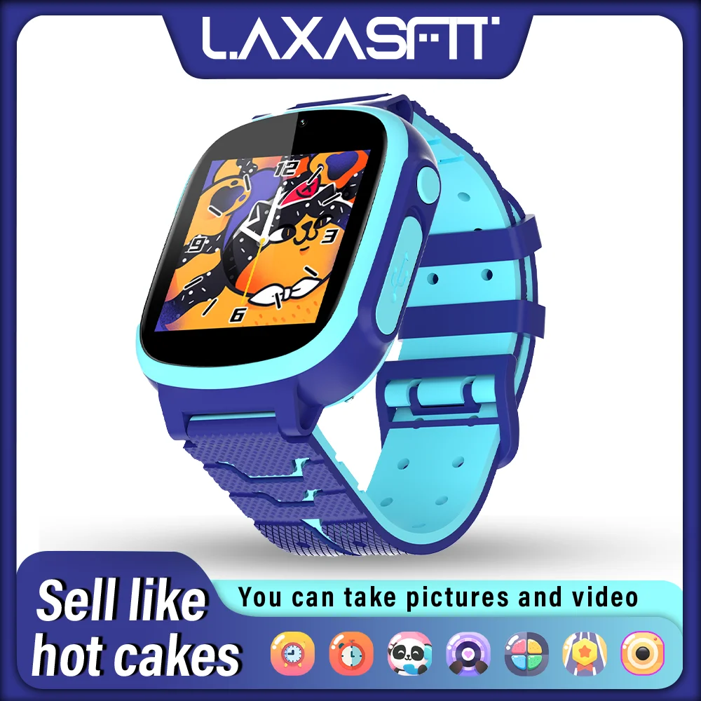 

LAXASFIT New Kids Smart Watch Jigsaw Puzzle Puzzle Game HD Touch Camera Alarm Clock Music Player for 4-12 Years Boys and Girls
