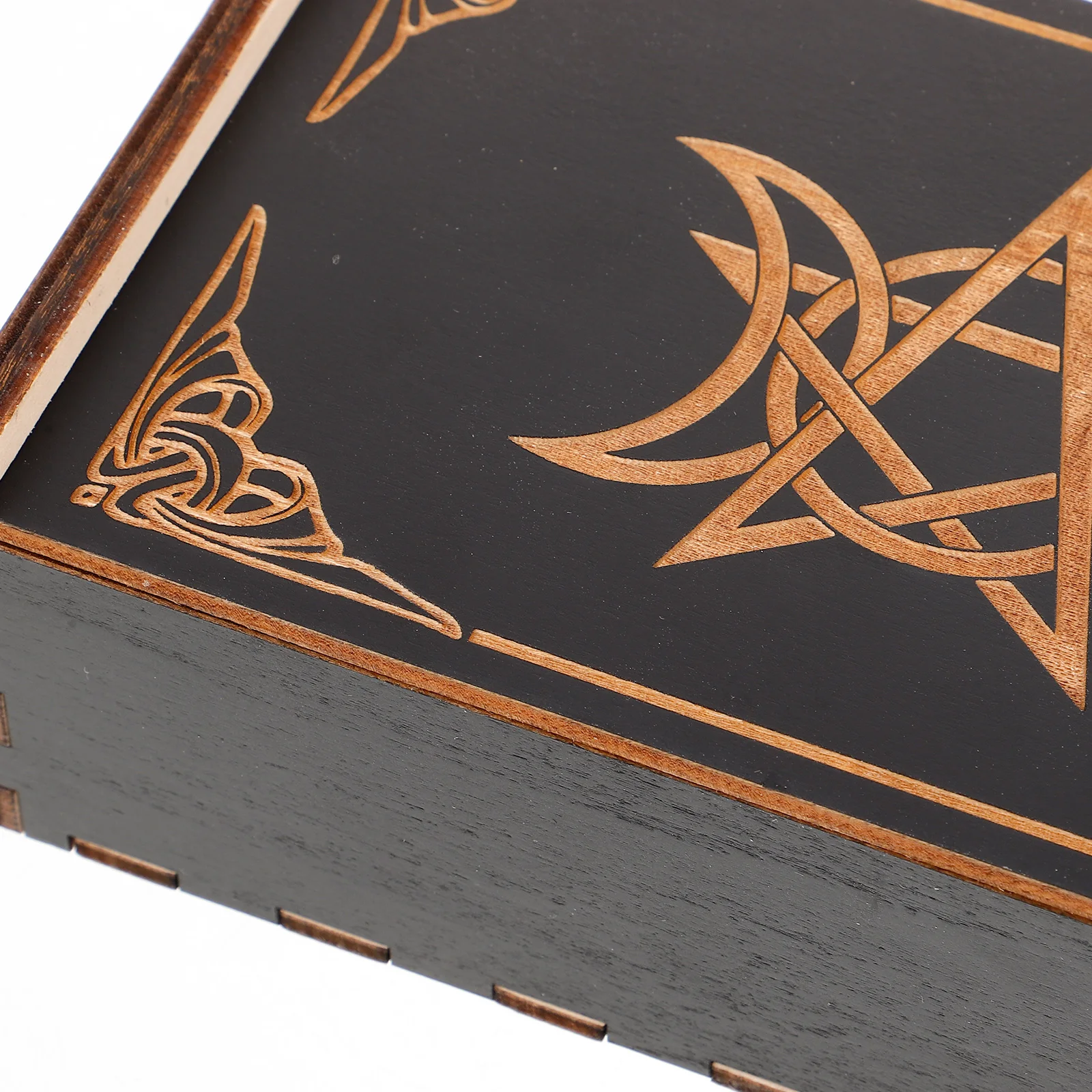 

Portable Wooden Tarot Card Holder Large Capacity Storage Box Organizer for Jewelry Playing Cards Necklaces Tart Card Box