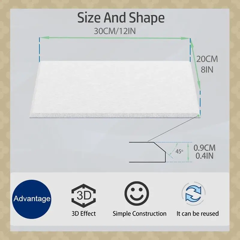 

ABST 15 Pack 12X8x4 Inch Acoustic Wall Panels, Self-Adhesive Sound Absorbing Panel,For Recording Studios