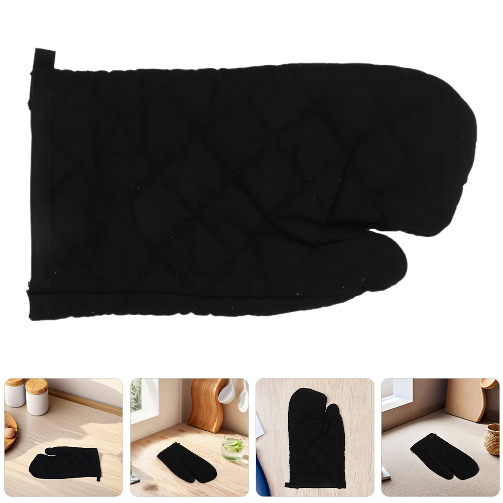 

2Pcs Thickened Heat Resistant Oven Mitts Cotton Gloves Microwave Baking Cooking Gloves Thickened Heat-Resistant Oven Mitts Set
