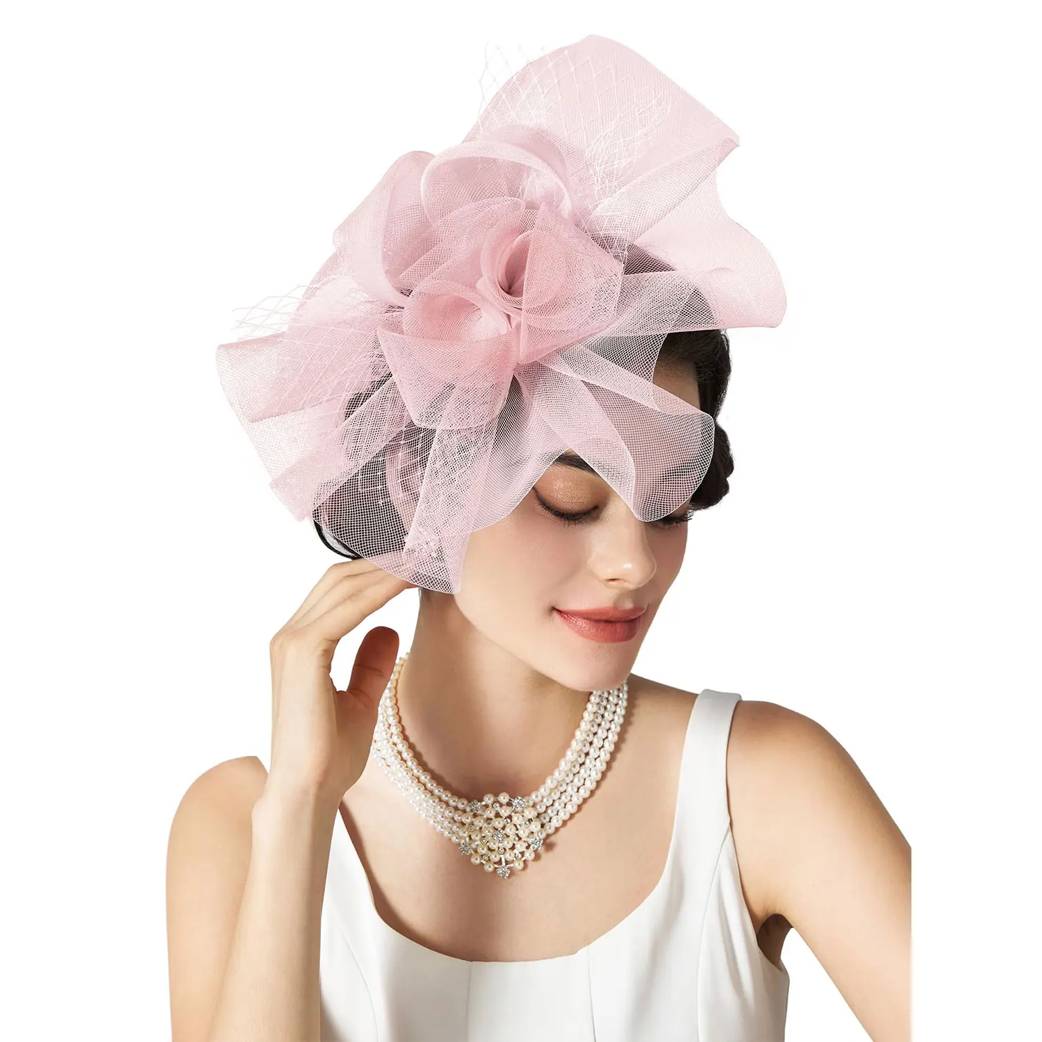 

Идеальные преувеличенные косметические аксессуары, универсальная индивидуальная повязка на голову с цветком, элегантная необычная шляпа-волшебница для женщин, украшение