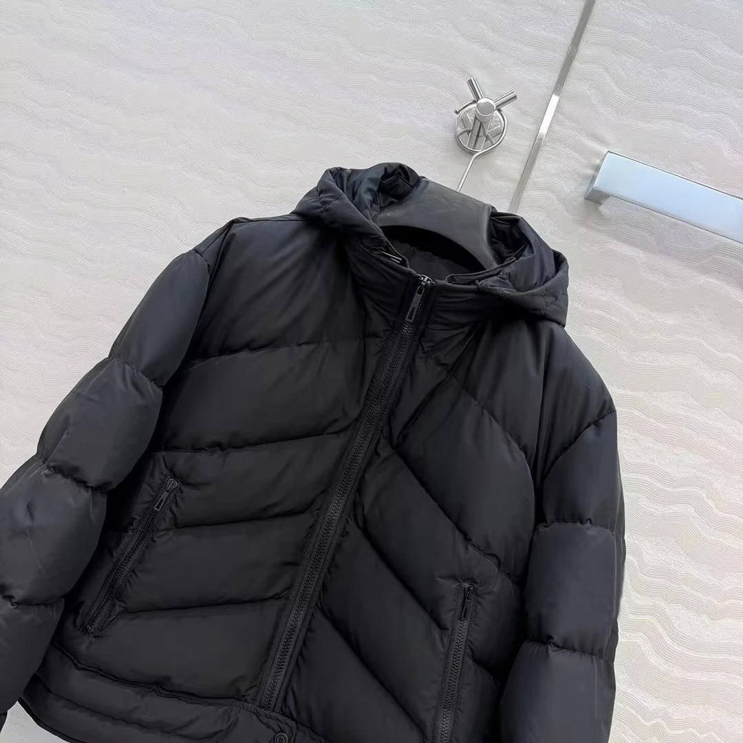 2026 New Winter Thick White Duck Down Coat Women Hooded Zipper Long Sleeve Slim Casual Basic Warm Black Chic Jacket