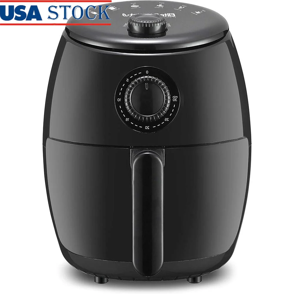 

Compact Electric Air Fryer Oil-Free Healthy Cooker Timer Temperature Control Non-Stick Personal Kitchen Appliance Easy Clean
