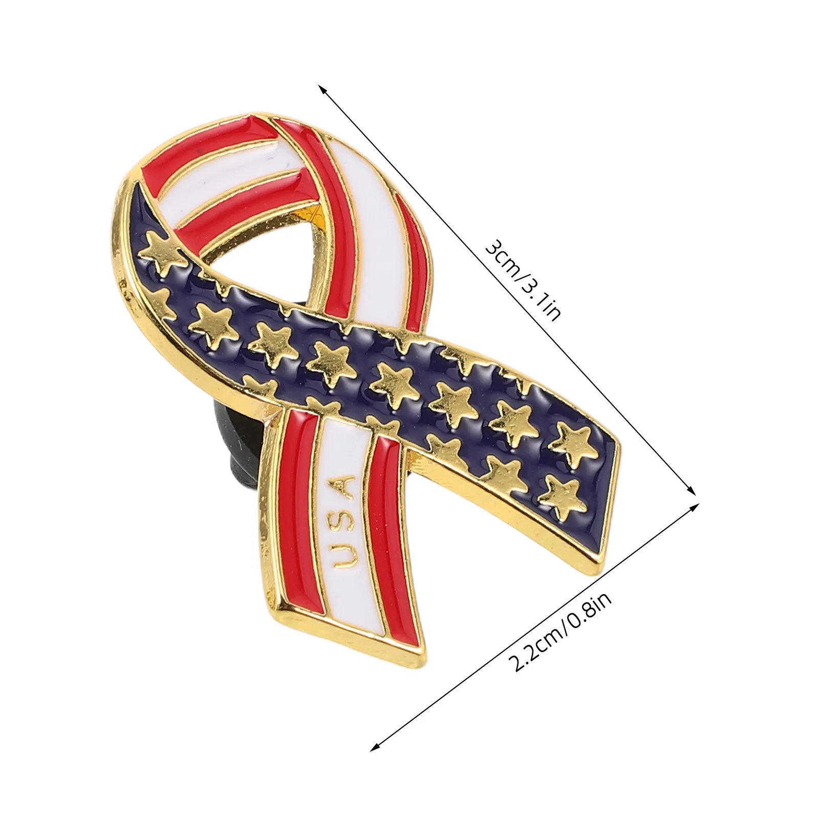 6Pcs Usa Flag Patriotic Lapel Pins Star Stripe Ribbon Enamel Badge Memorial Day Veteran 4Th of July Us Flag Pin