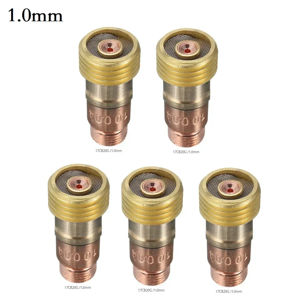 5PCS TIG 17GL Collet Body Gas Lens Lenz Connector Welding Nozzles For PTA DB SR WP-17/18/26 Torch Tig welding accessories