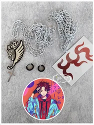 Paradox Live Sugasano Allen Cos Ear Clip Ear Pins Cosplay Earrings Necklace Halloween Costume Anime Prop Jewelry Accessories
