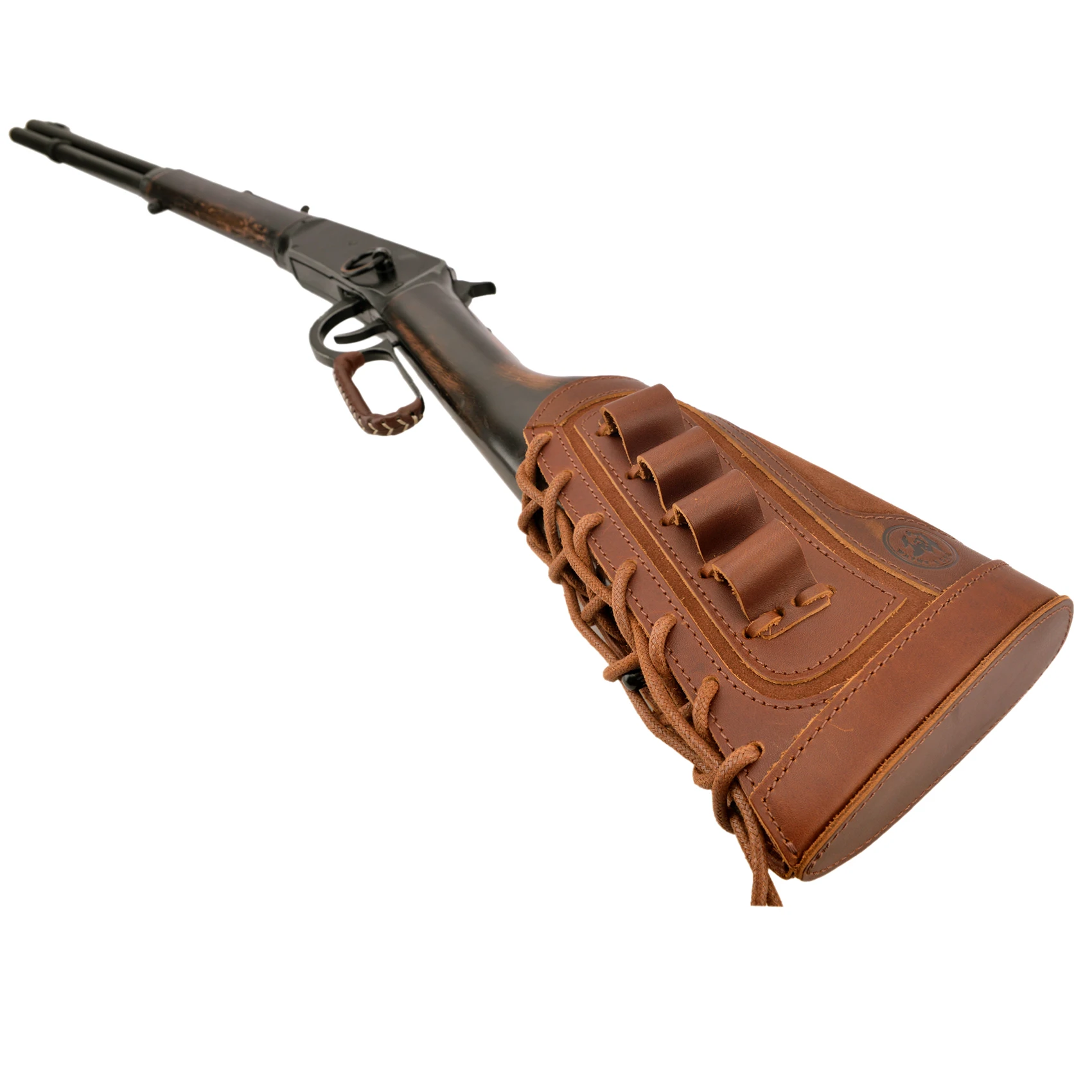 

Left Handed Leather Rifle Butt Cover Wrap Shotgun Buttstock For .357 .30/30 .30/06 .308 .22LR 12GA 16GA 20GA 410GA