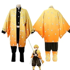 Demon Slayer Kimetsu trên trang phục cosplay anime Yaiba, đồng phục Kimono Agatsuma Zenitsu, Sự kiện Halloween cho người lớn và trẻ em 12 Demon phụ nữ giả tưởng bán hàng chính - №12