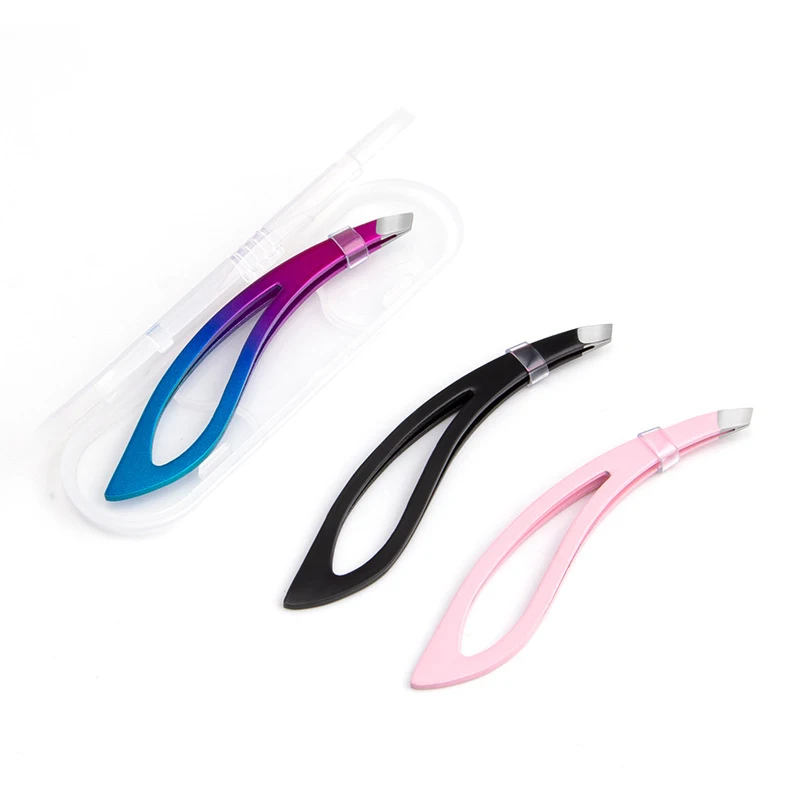 New Ingrown Hair Tweezers Precision Set for Eyebrow and Eyelash Grooming Leaf Shape for Easy Grip and Gentle Make up Tools