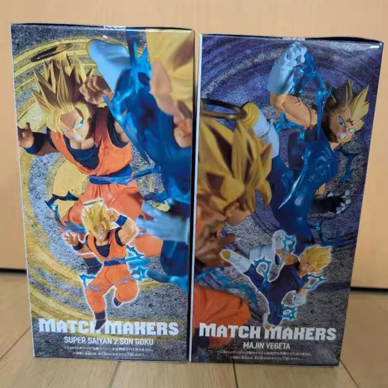 

Оригинальная фигурка Bandai Banpresto Dragon Ball Z Match Makers Vegeta Son Gokuu Super Saiyan 2, модель, украшение для рабочего стола, подарок