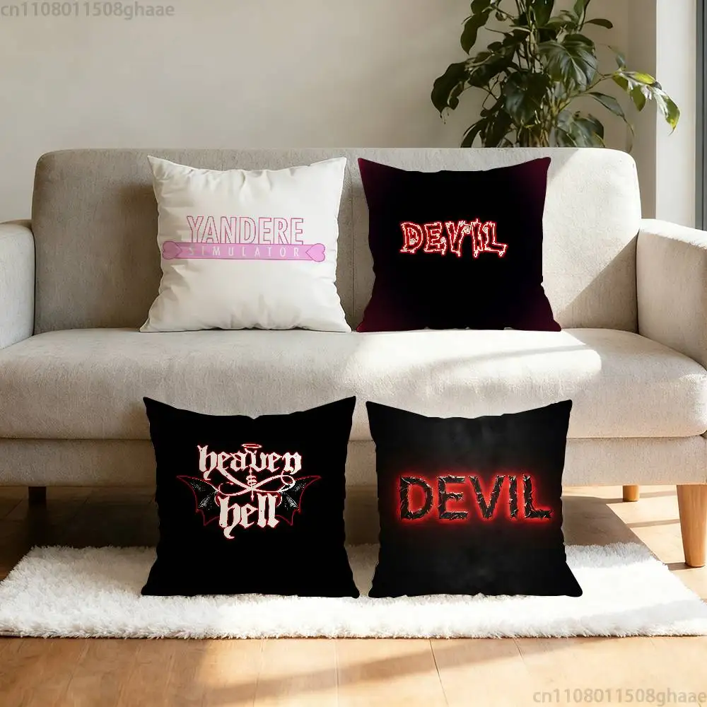 Yandere Tsundere Femboy Angel Devilish pillow cover living room sofa cushion cover bedroom room bed pillow cover home decoration