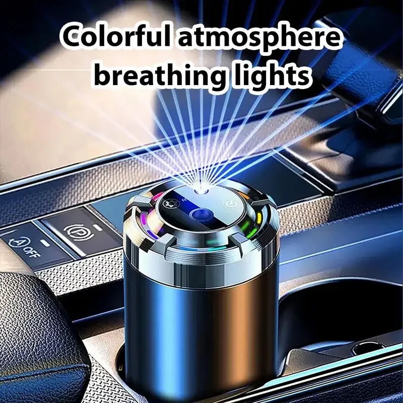 Car Air Freshener Diffuser Cool Mist Car Air Freshener With Colorful Lights Smart Humidifier With Auto On/Off AI Sensing For