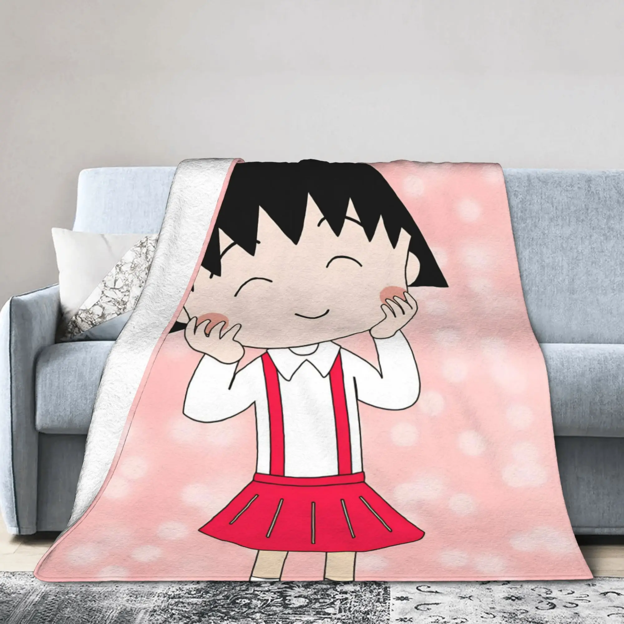 Marukos Ramen Blanket Coral Fleece Plush Summer Air Conditioning  Portable Super Soft Throw Blanket for Sofa Travel Rug Piece