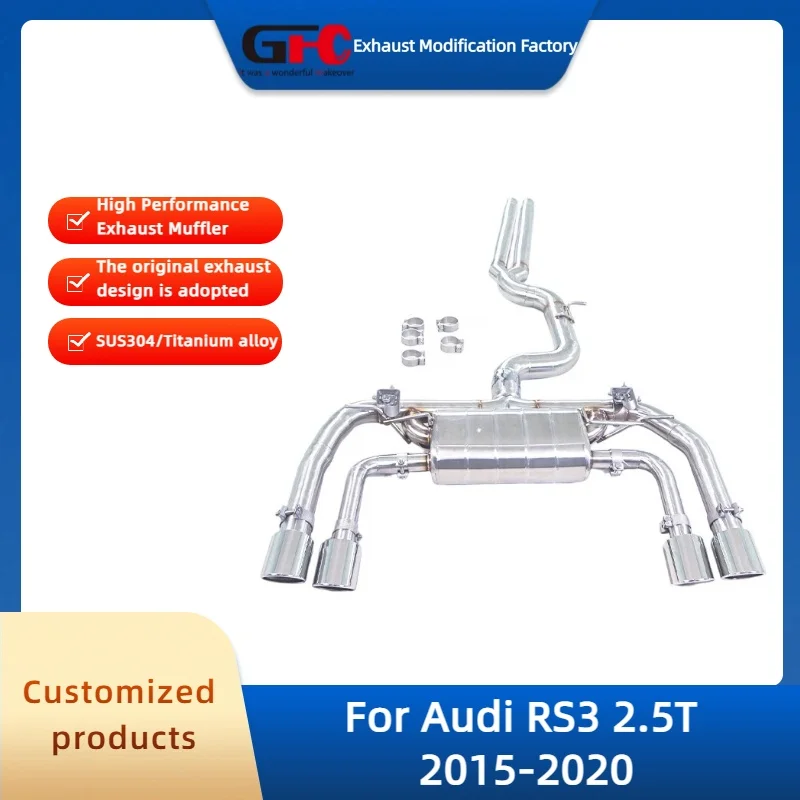 

Выхлопная система GFC Catback Valvetronic для Audi RS3 2.5T 2015-2020, высокопроизводительная, из нержавеющей стали 304, с глушителем.