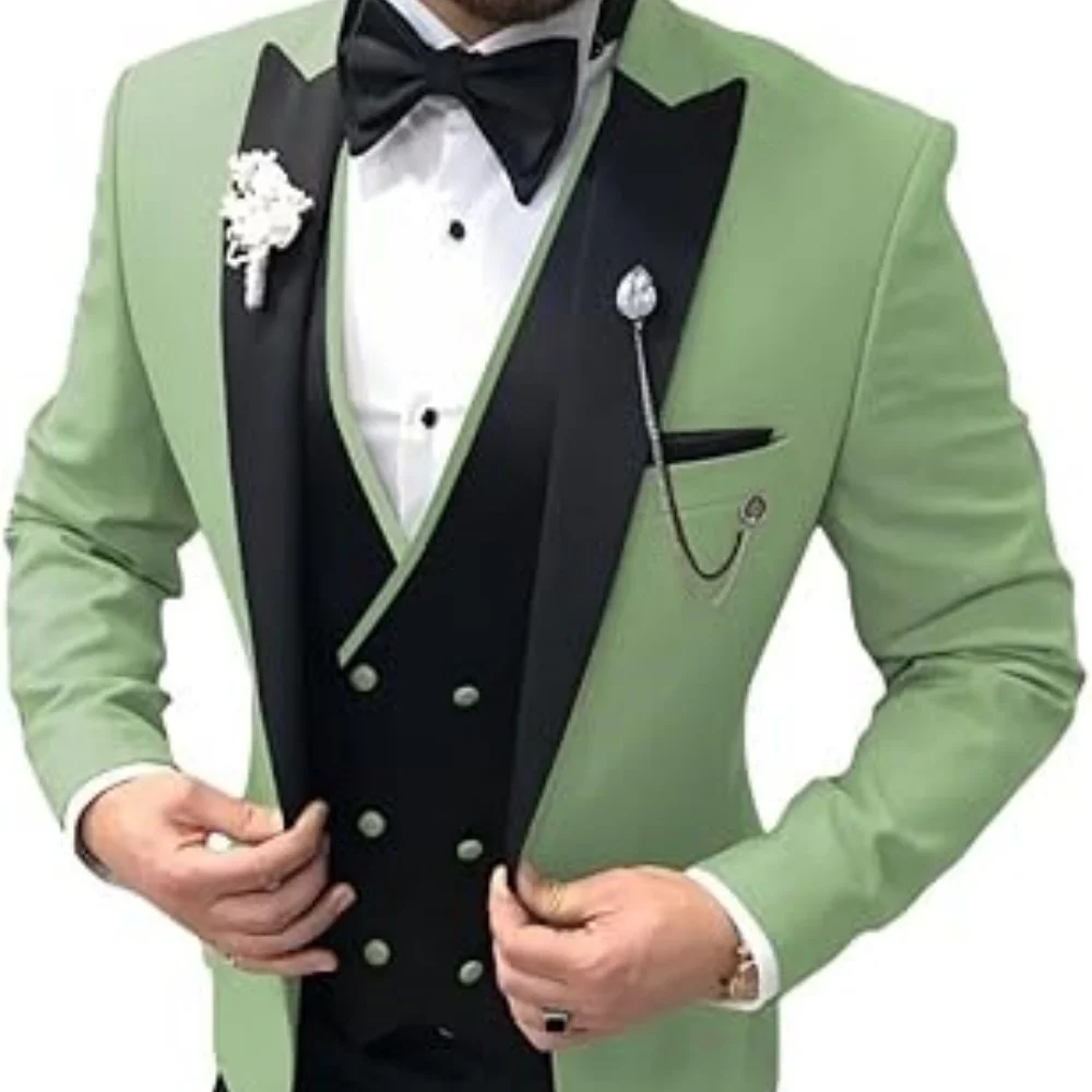 

Men's 3-piece tailcoat slimming wedding ball dinner tailcoat men's double-breasted suit bow tie