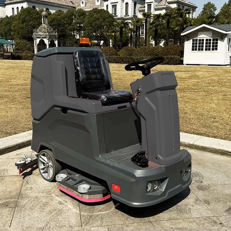 Hot Selling 200Ah Battery Pure Electric Floor Scrubber Industrial Ride on Scrubber