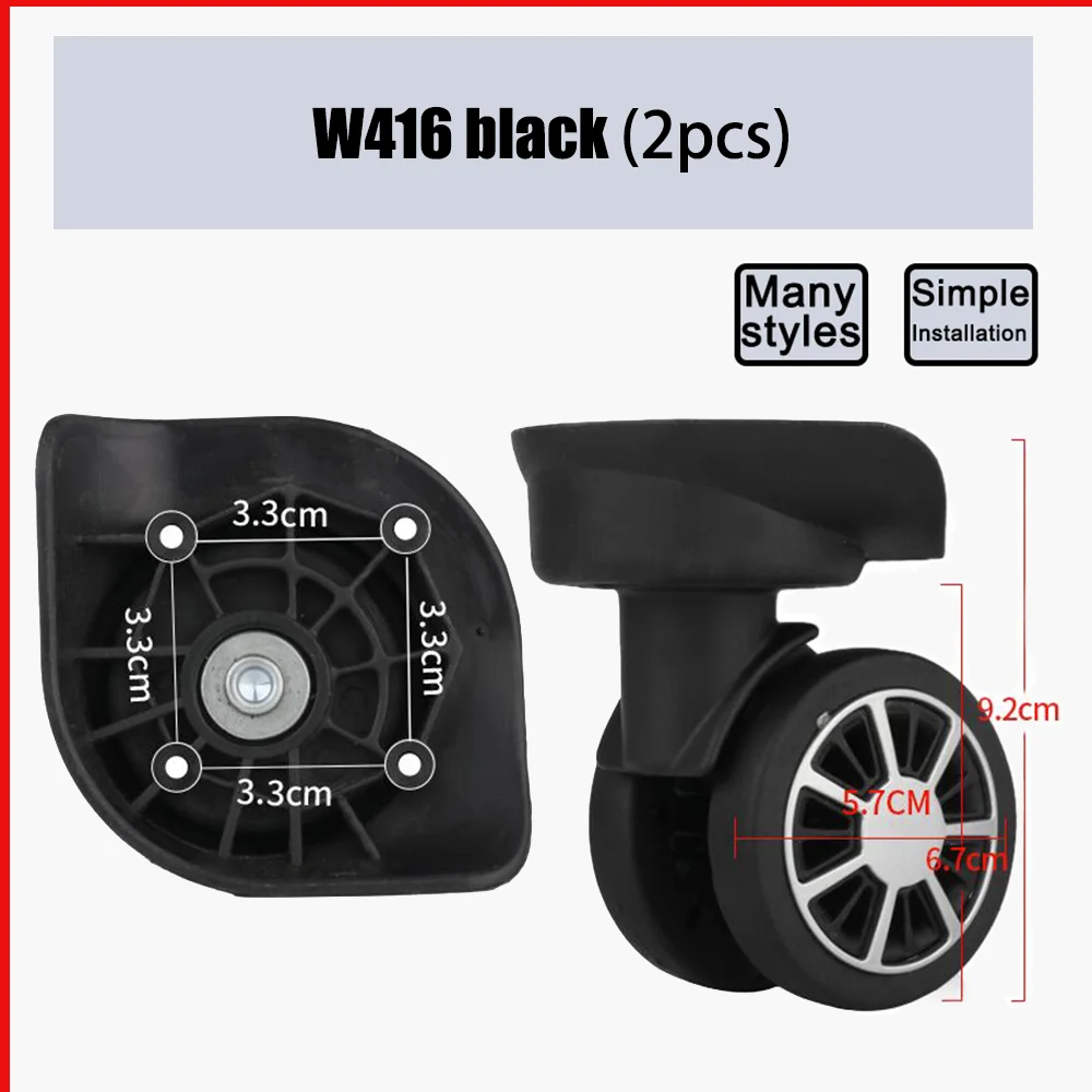 Колесо для багажа W416, замена для чемодана, Φ Тяговый стержень, универсальное колесо, код для ремонта, фурнитура-ролики колесо, ролик