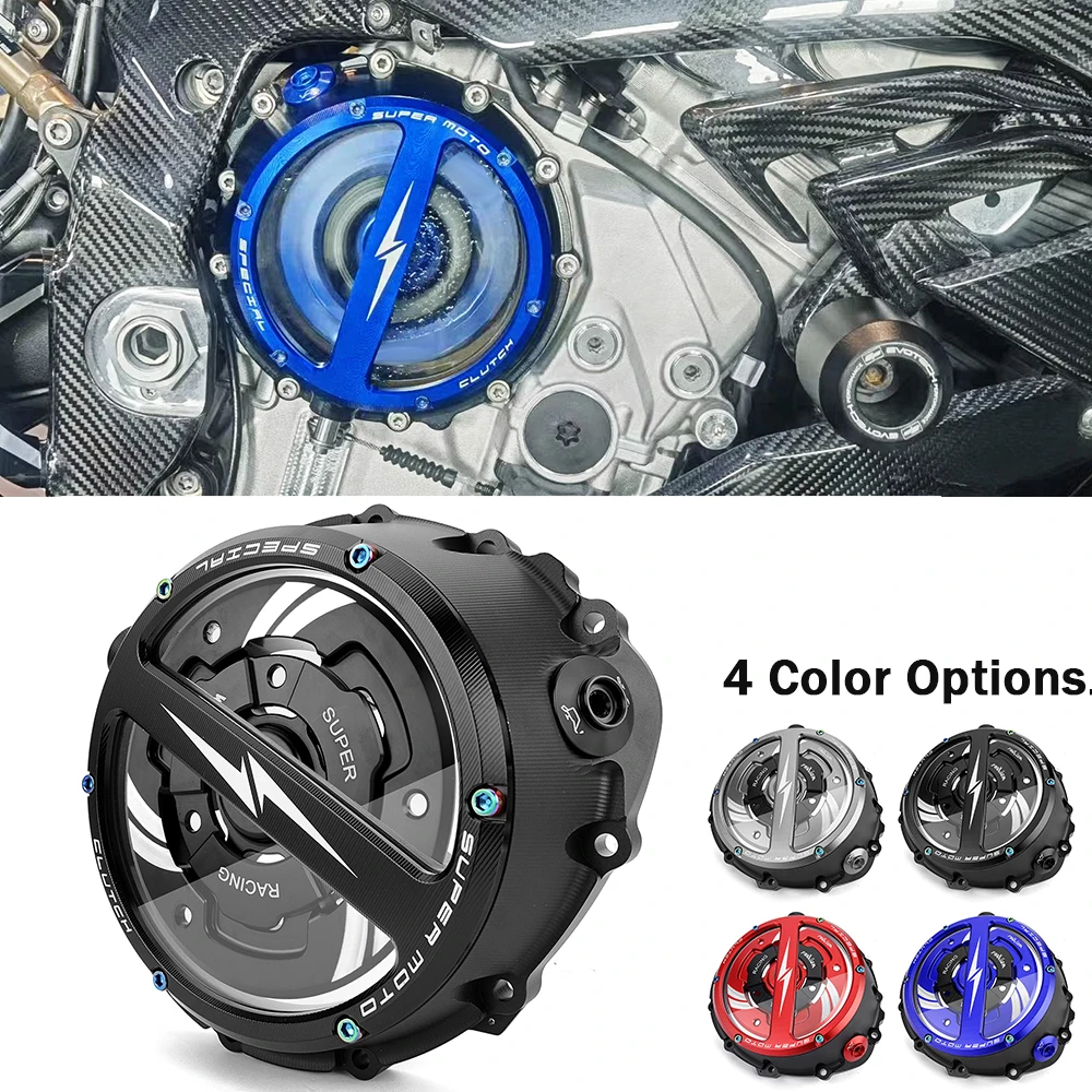 

S1000 RR R XR M1000 RR R XR Engine Clear Clutch Cover Protector Guard For BMW S1000RR 19-26 S1000R 21-26 S1000XR 20-26