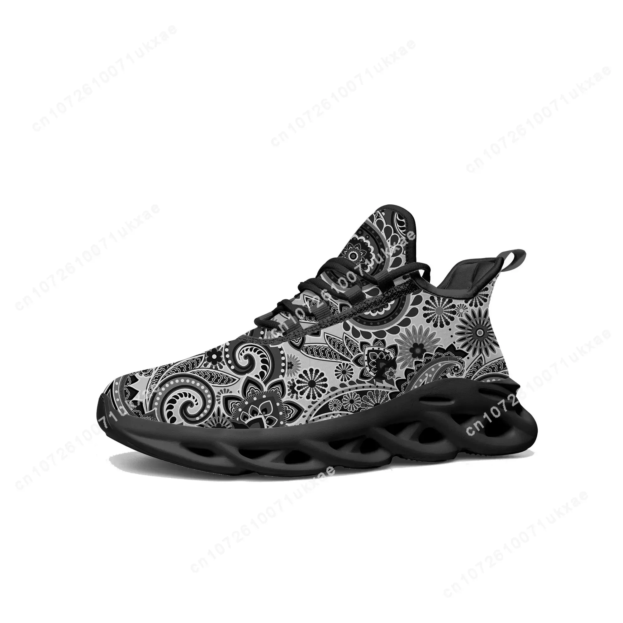 Bohemia Mandala Flower Print Flats Sneakers Mens Womens Sports Shoes High Quality Sneaker Lace Up Mesh Footwear custom made Shoe