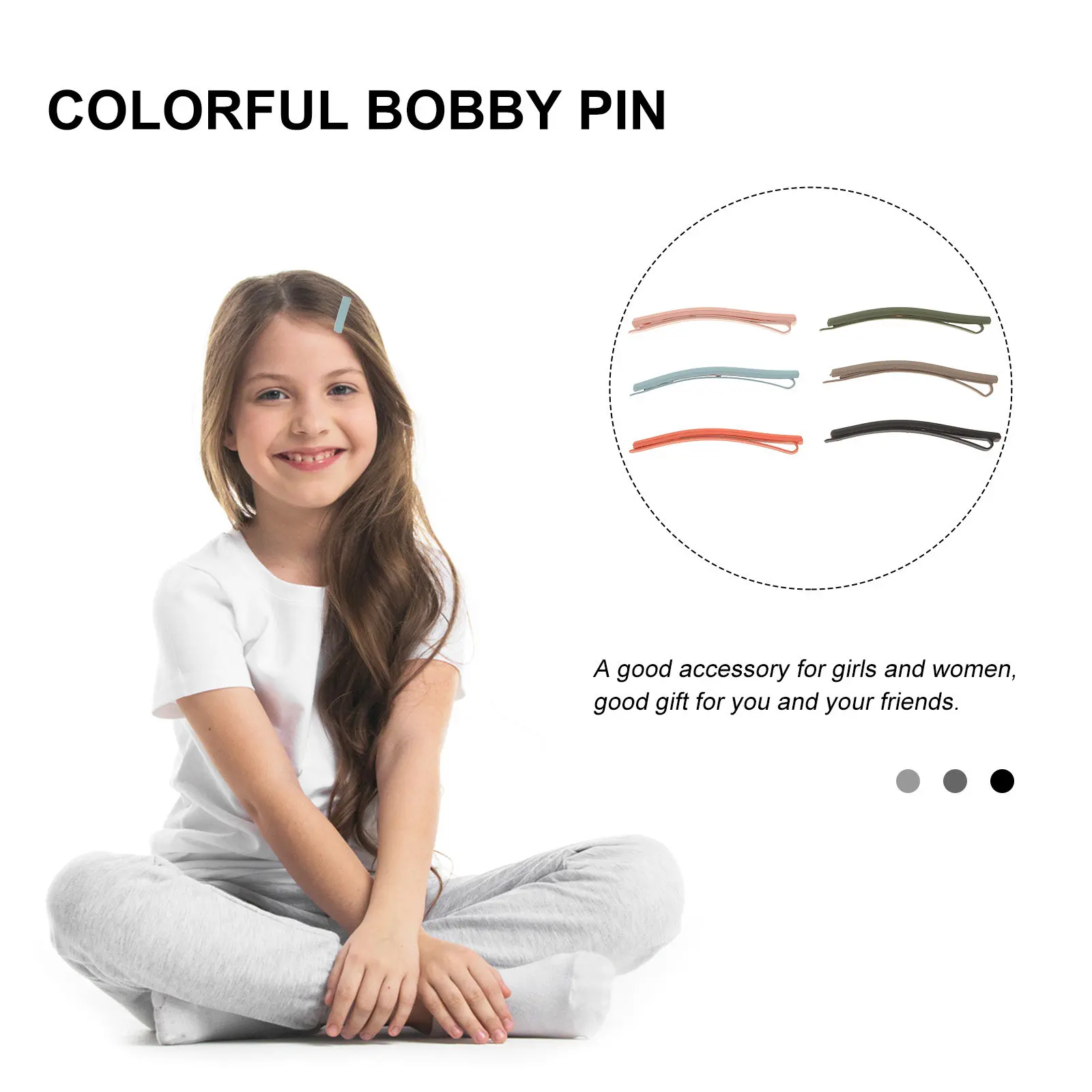 18Pcs Bright Color Bobby Pins Hairpins Hair Clips for Women Secure Hold Styling Tools Lightweight Portable Hair