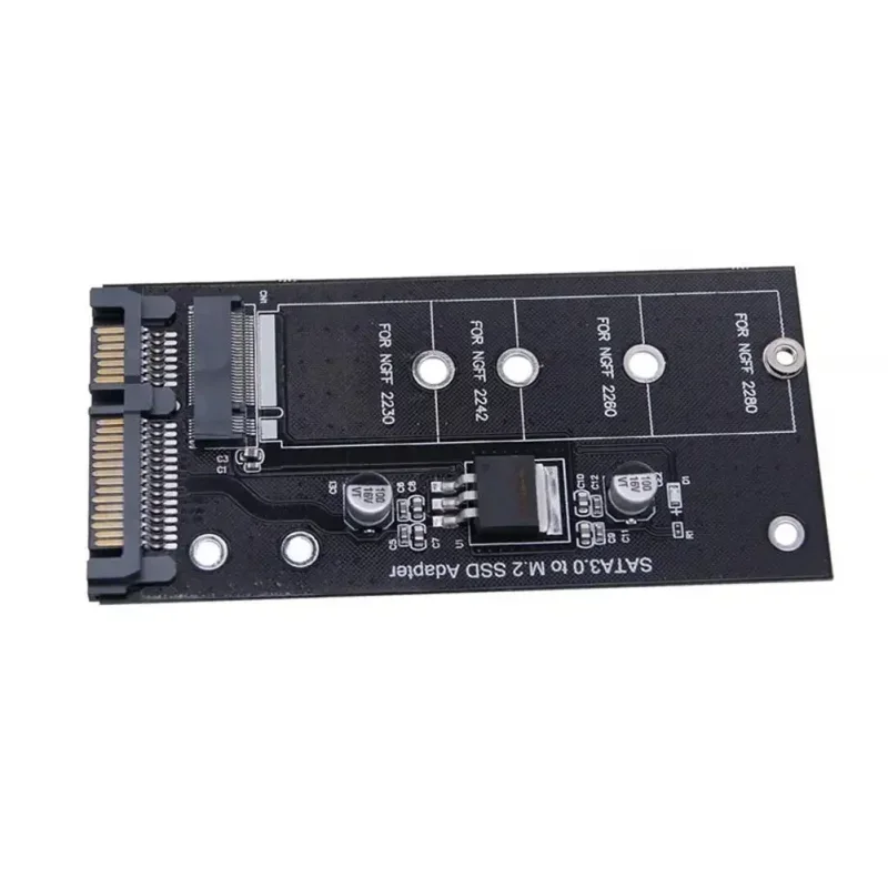 M2 To SATA3 Adapter Card High Efficiency SATA M2.SSD Convert Adapter Card NVME SSD Upgraded SATA 6 Gbps NGFF Adapter