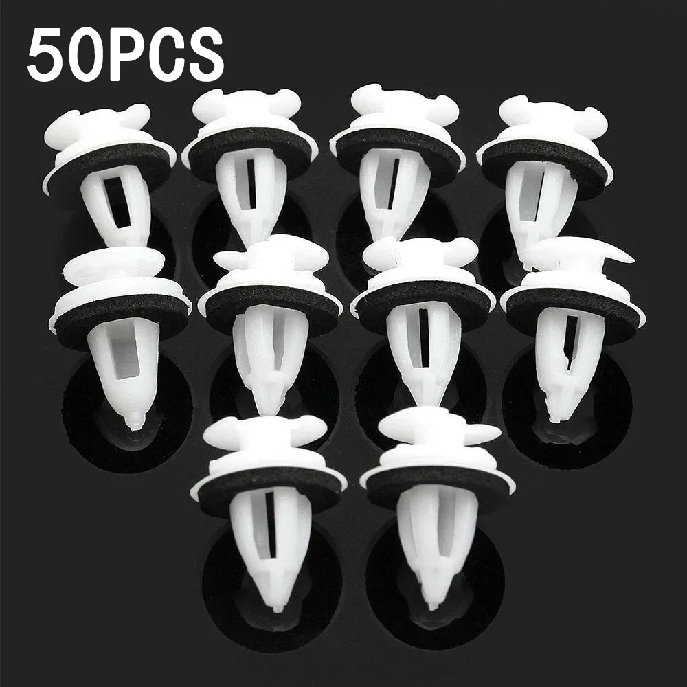 50pcs Car Door Panel Clips Fixing Fasteners For BMW BE36 E38 E39 E46 X5 M3 M5 Z3 Car Clips With Gaskets Interior Accessories NEW